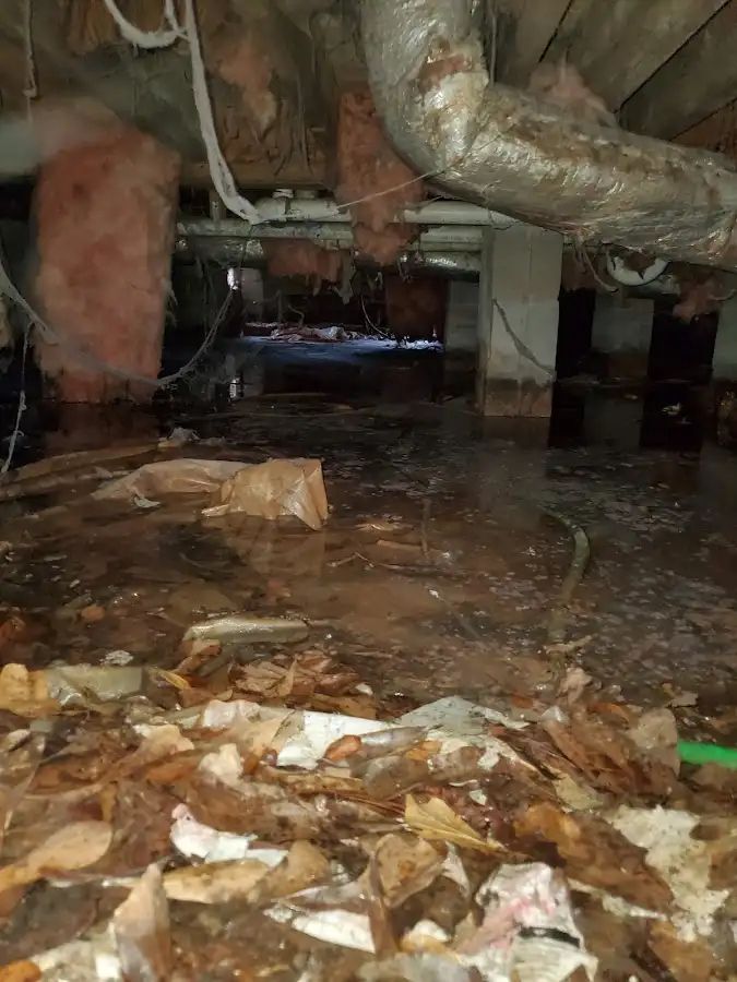 Crawl space flood assessment for Commercial Water Damage Restoration in South San Francisco